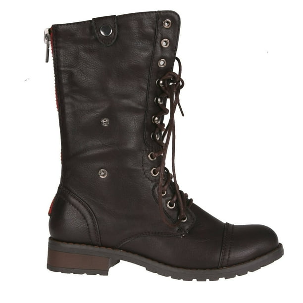 Women Shoes Mid Calf Med Heels Comfort Fashion Two Styles Combat Folding Boots Women Shoes Mid Calf Med Heels Comfort Fashion Two Styles Combat Folding Boots